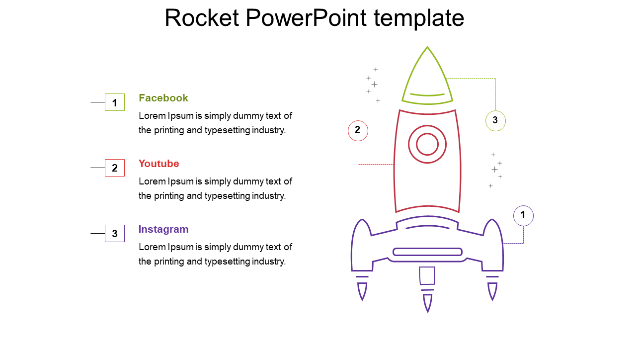 Infographics Rocket PowerPoint Template Presentation